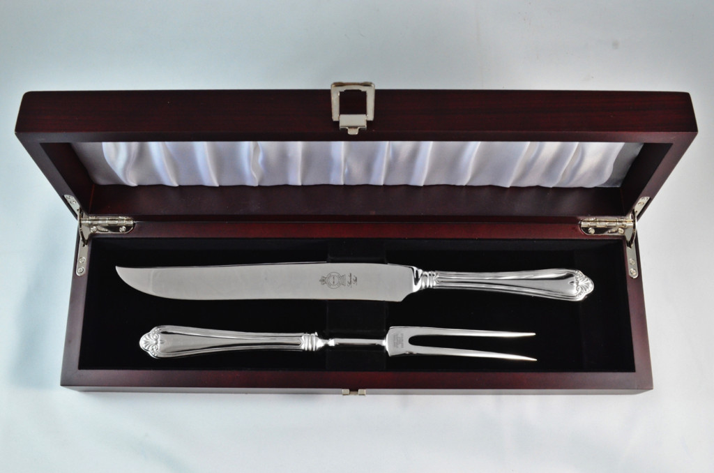 Jesmond Stainless Steel 2 Piece Carving Set Cased Made In Sheffield